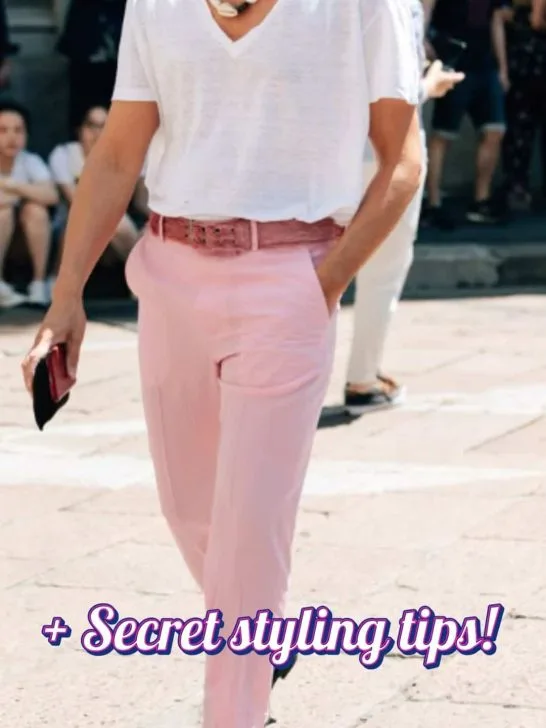 12 pink pants outfits for guys + styling tips to look taller!