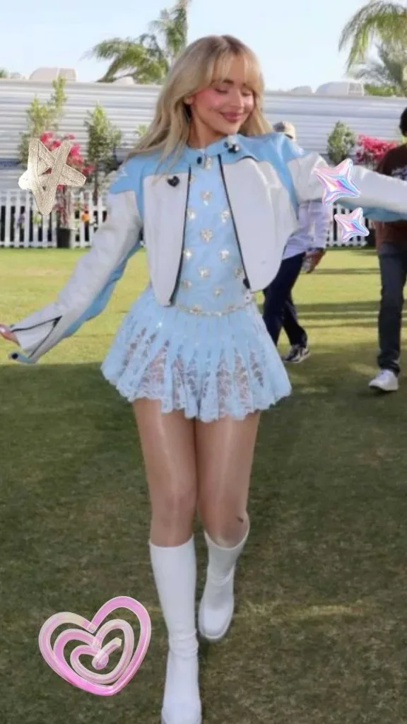 sabrina carpenter outfits biker jacket