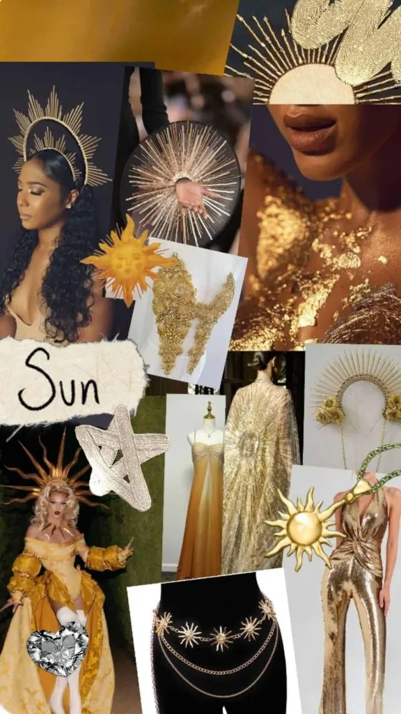 Sun theme party outfit idea