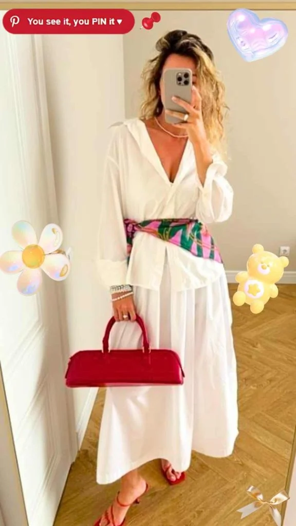 white shirt minimalist thailand outfit women