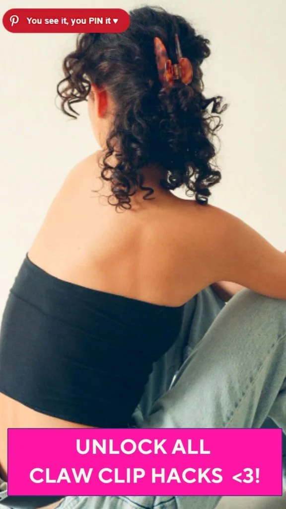 claw clip hairstyles curly hair