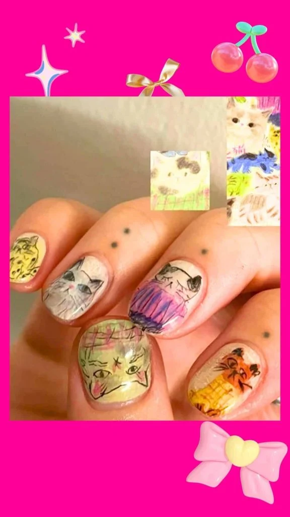 cartoon nail art