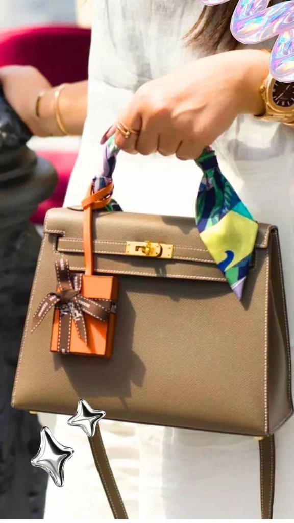 beige hermes bag outfit