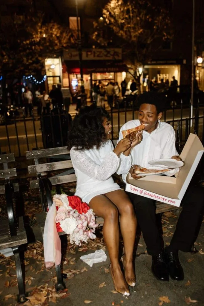 pizza date night photoshoot couple