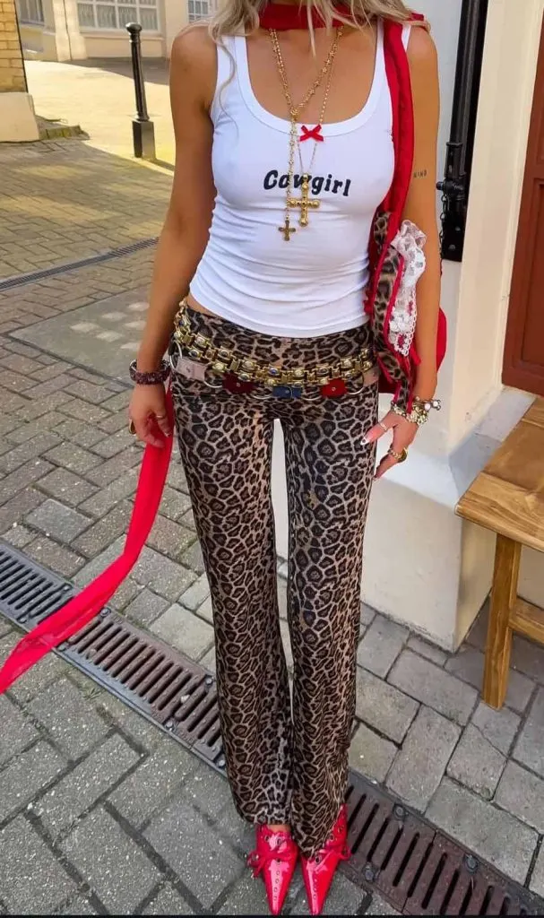 Fun Festival Outfits leopard pants 