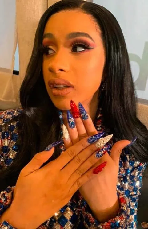 Cardi B inspired nails