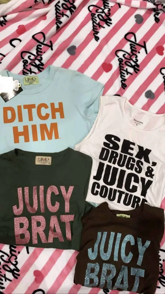 McBling fashion slogan tee