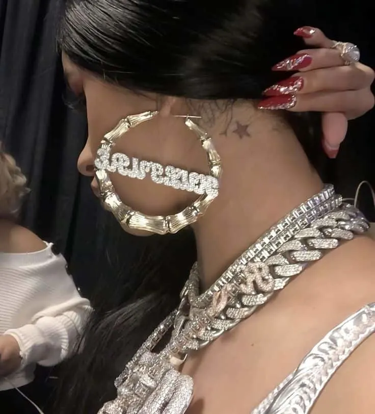 Cardi B inspired baddie outfit earrings