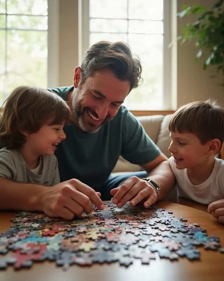 Jigsaw Puzzle activity with family
