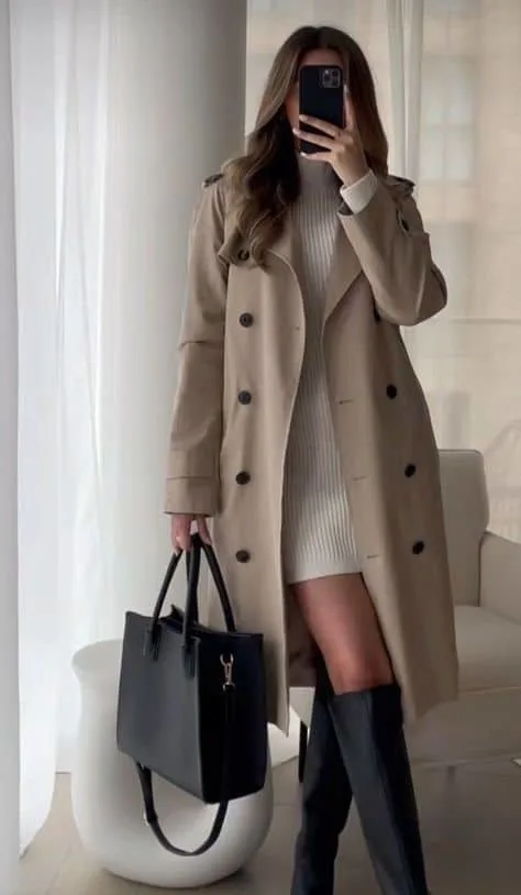 trench coat outfit how to look older as teens