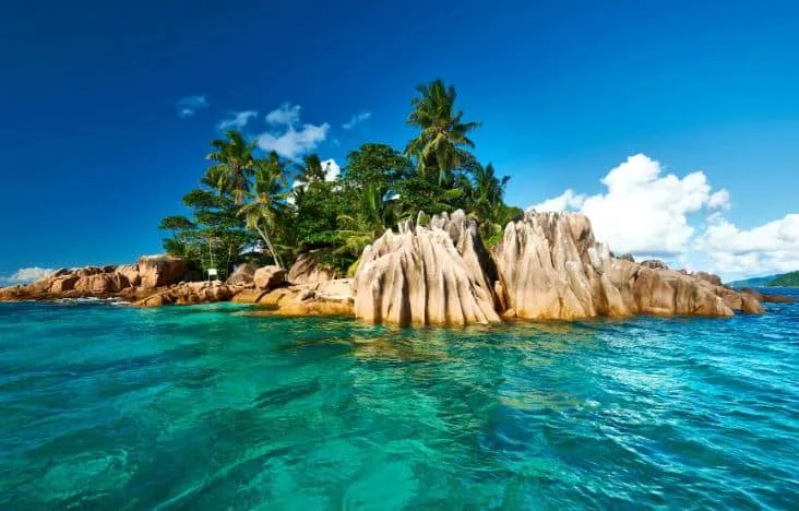The Seychelles the tropical island