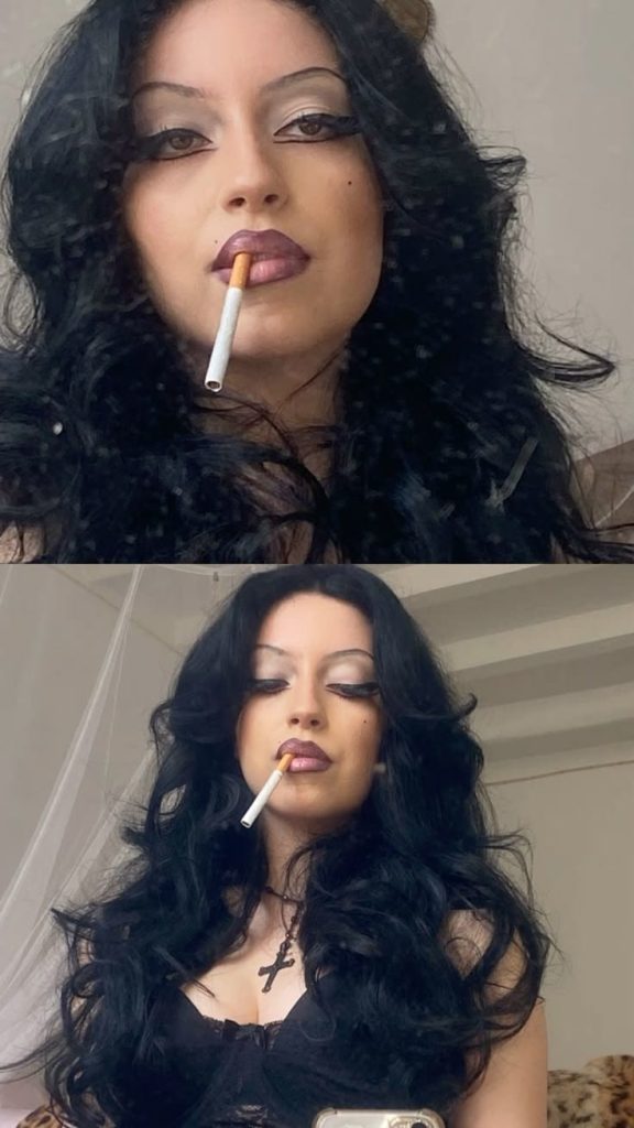 dark feminine makeup lip