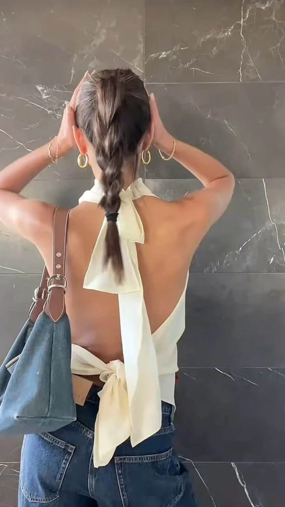 CASUAL Open back top outfits