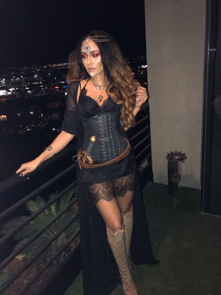 fortune teller outfit black with boots