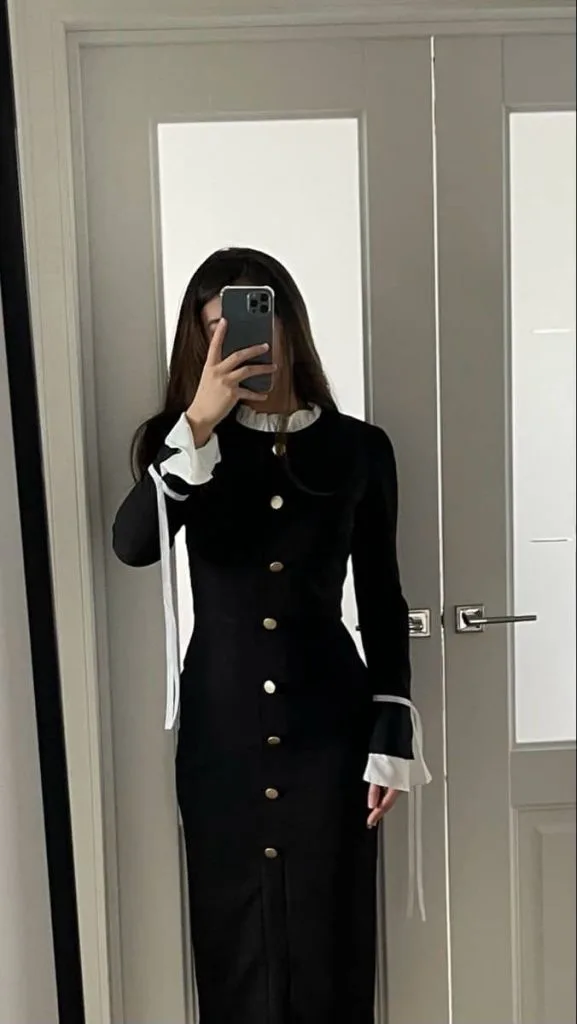 BLACK funeral dress