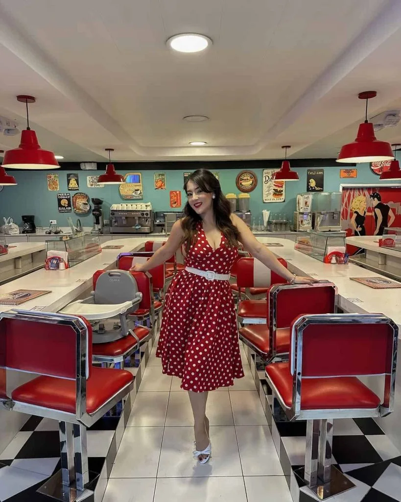 Retro Diner outfits red polka dot dress