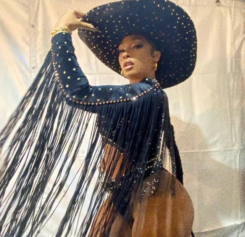 Rhinestone outfit cowgirl western outfit black girl