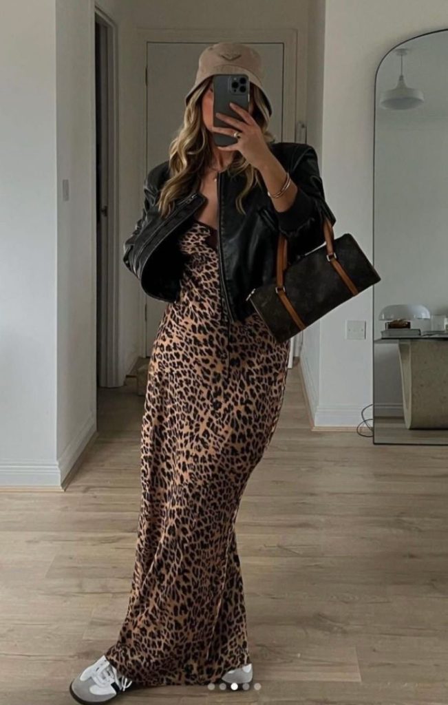 cheetah print outfit dress with jacket