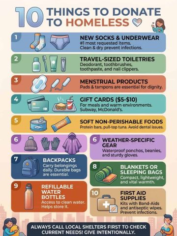 things to donate to homeless
