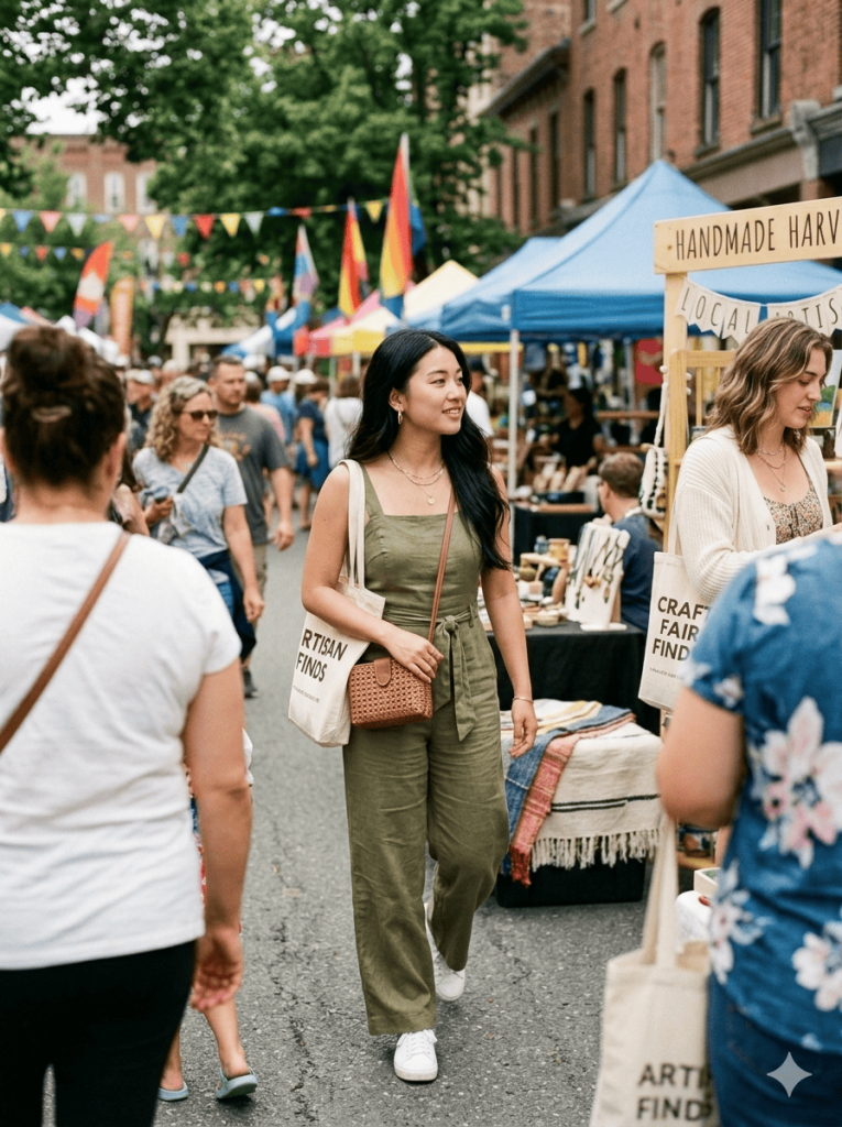 what to wear to craft fair jumpsuit