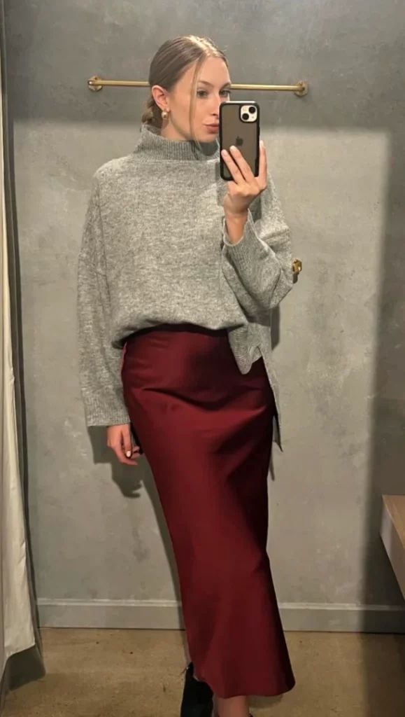 FALL harvest party satin skirt outfits