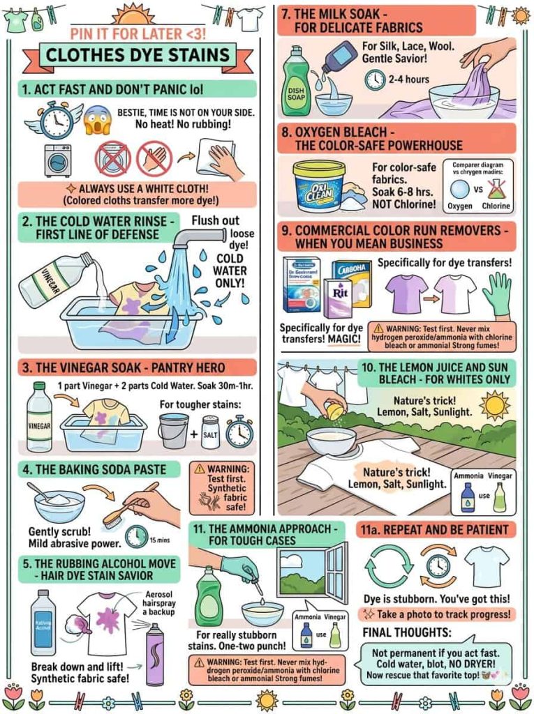 how to get rid of clothes dye stains