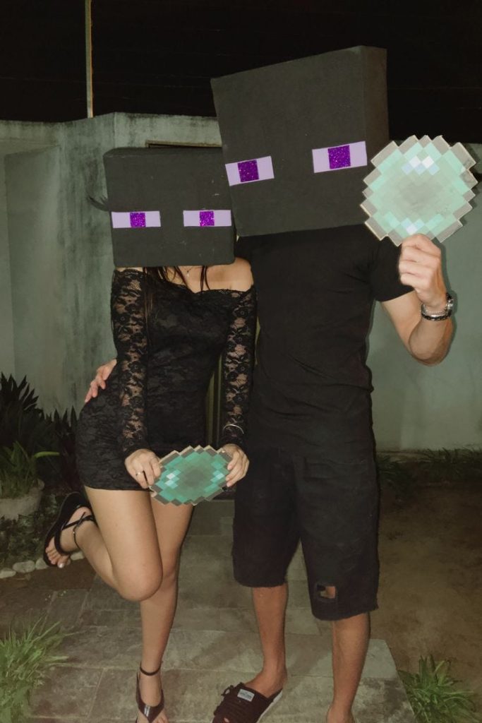 minecraft party OUTFITS COUPLE all black