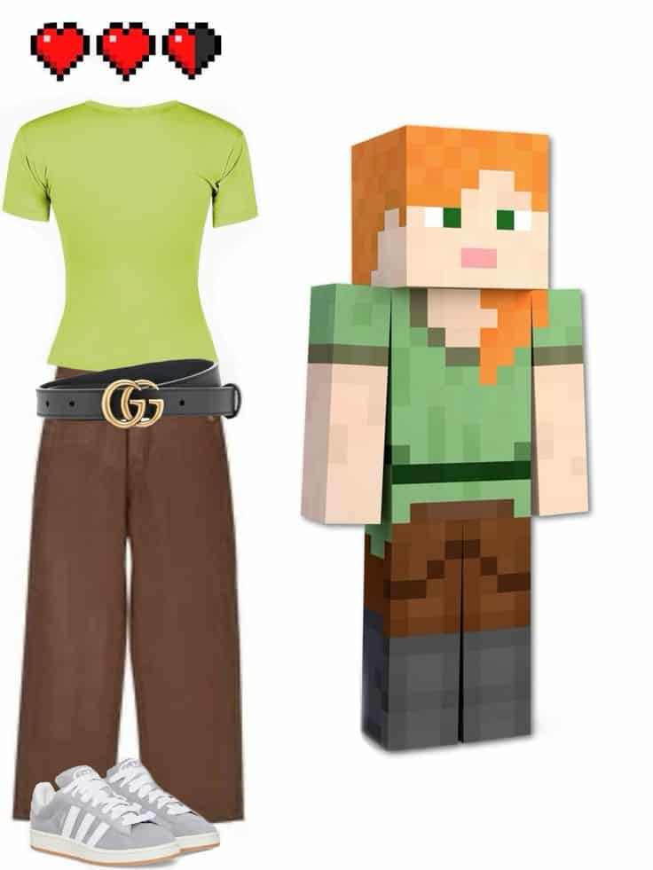 The color-coordinating outfit as a character minecraft party