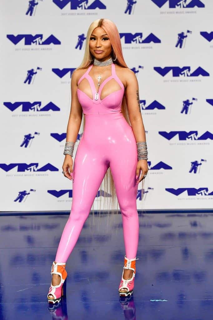 Nicki Minaj outfit bodysuit pink