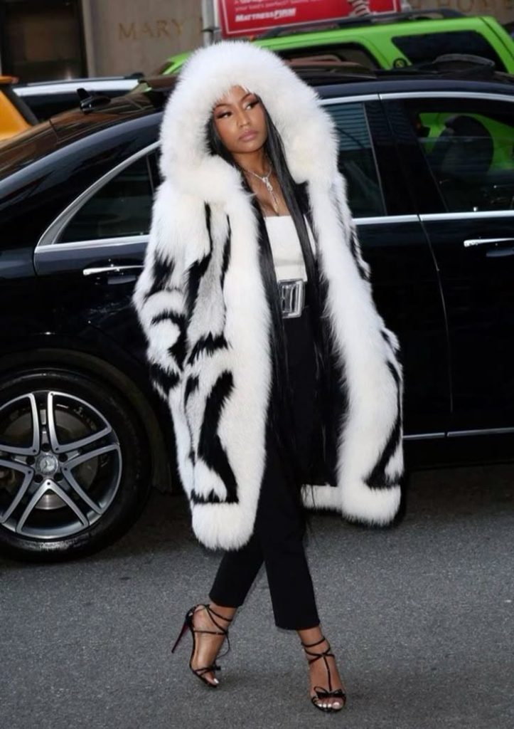Nicki Minaj outfit fur coat inspired outfits