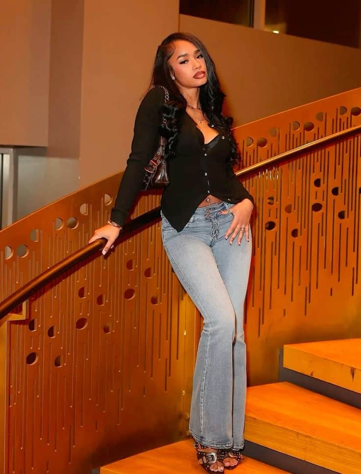 fine dining jeans outfit