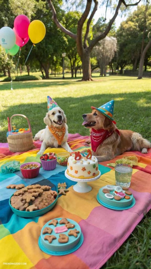 dog-safe cake what to bring to a dog birthday party