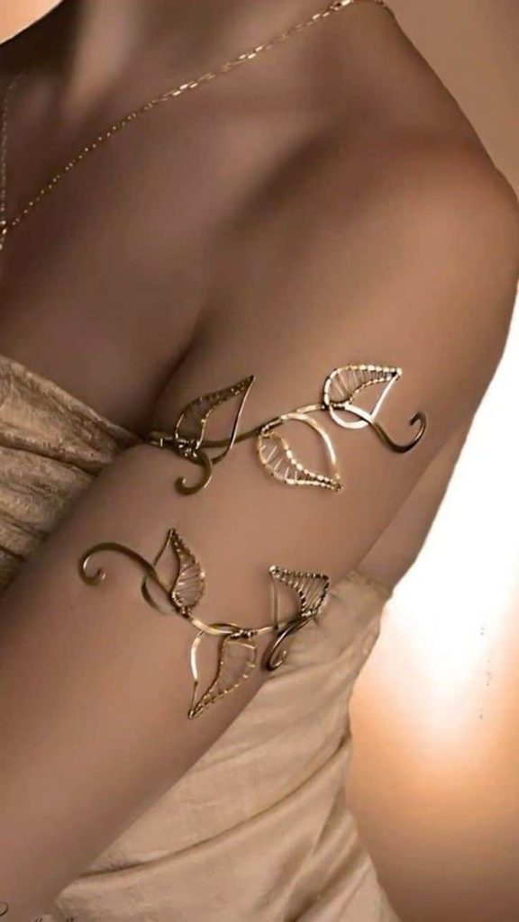 layered jewelry outfit forest party