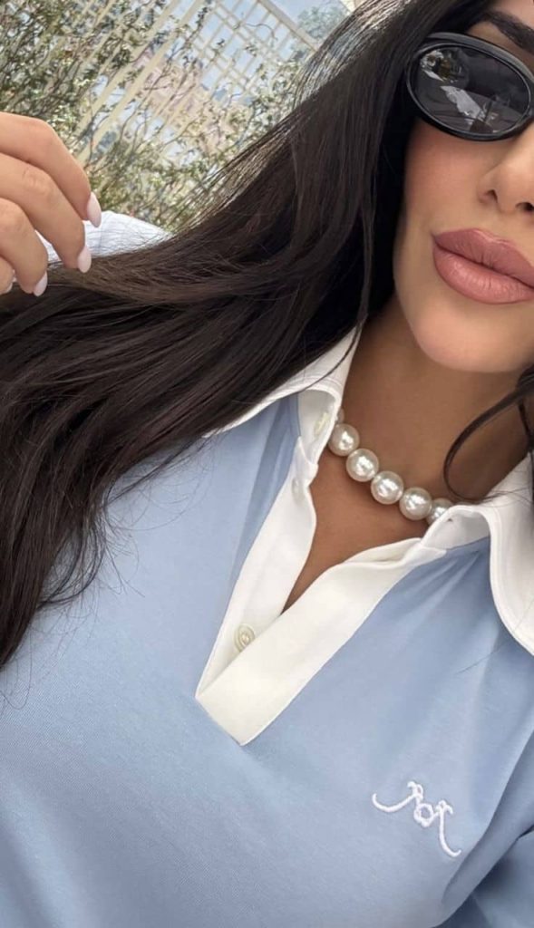 Cricket party outfits pearl necklace