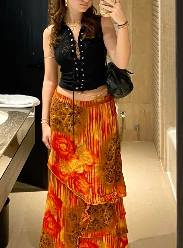 Lion King broadway outfits top and maxi skirt