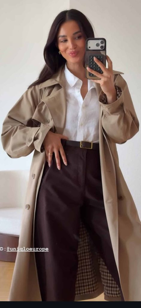 What to wear with Burberry trench coat with trousers