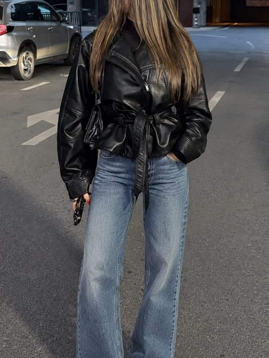 leather jacket outfits