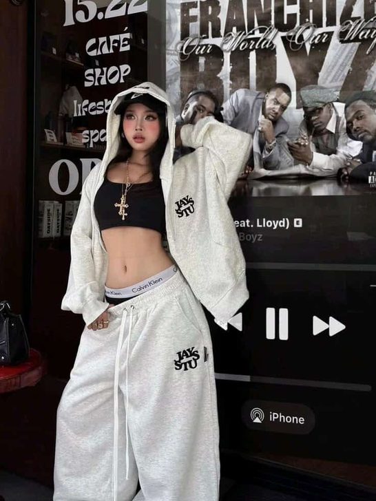hip hop hoodie outfit women