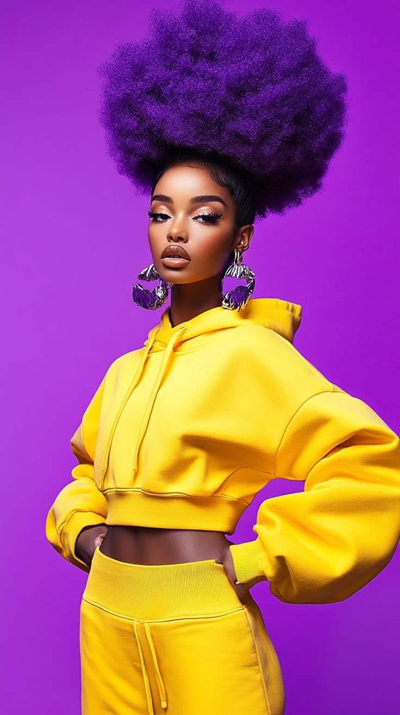 what to wear with purple hair