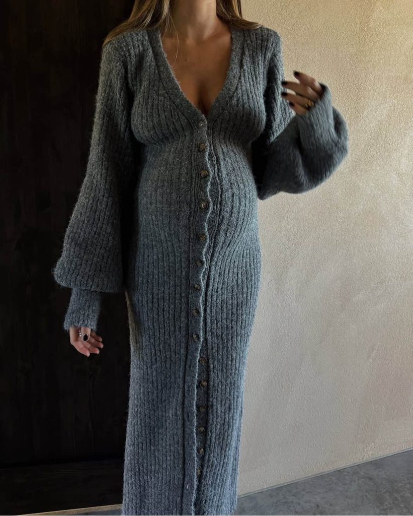 What to wear during pregnancy winter sweater dress