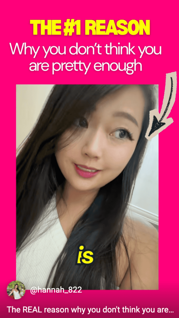 why you think you are not pretty enough
